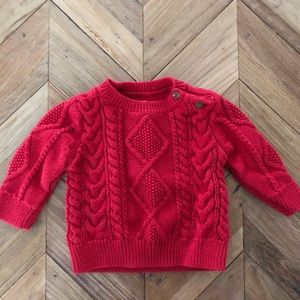 Gap cableknit red sweater